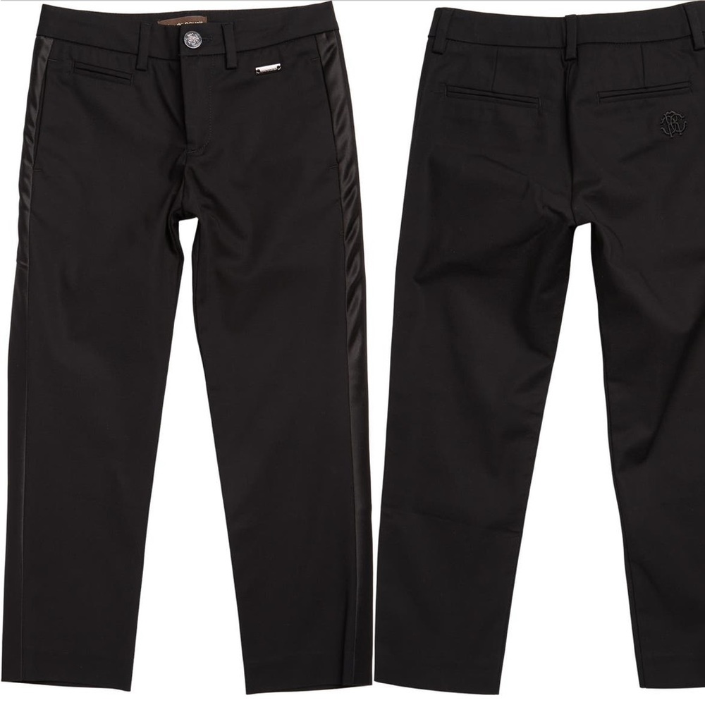 NWT Roberto Cavalli dress pants - tuxedo stripe - size 6 - made in Italy